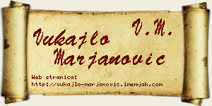 Vukajlo Marjanović vizit kartica